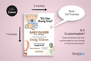 Bear Baby Shower Invitation Template, an Invitation Template by Snapybiz (Thumbnail 2 of 10)