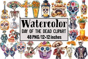 Day of the Dead Clipart, an Illustration by Design Market