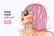 Vector Pink Hair Girl, a Person Illustration by Iryna Denysova (Thumbnail 4 of 4)