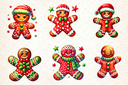 Funny Gingerbread Man Clipart PNG, a Work Illustration by Dream Creation (Thumbnail 4 of 5)