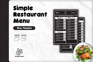 Simple Restaurant Menu, a Print Template by Isnanstuff