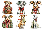 Christmas Dog Clipart, an Illustration by Pixels.Craft (Thumbnail 4 of 6)