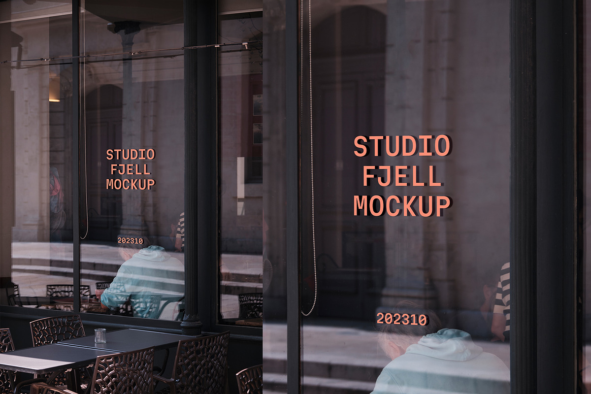 Café Window Sign Mockup, an Advertising Mockup by Sander Evers (Photo 1 of 3)