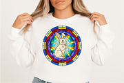 Easter Bunny Stained Glass Clipart, an Illustration by SVGArt (Thumbnail 3 of 9)