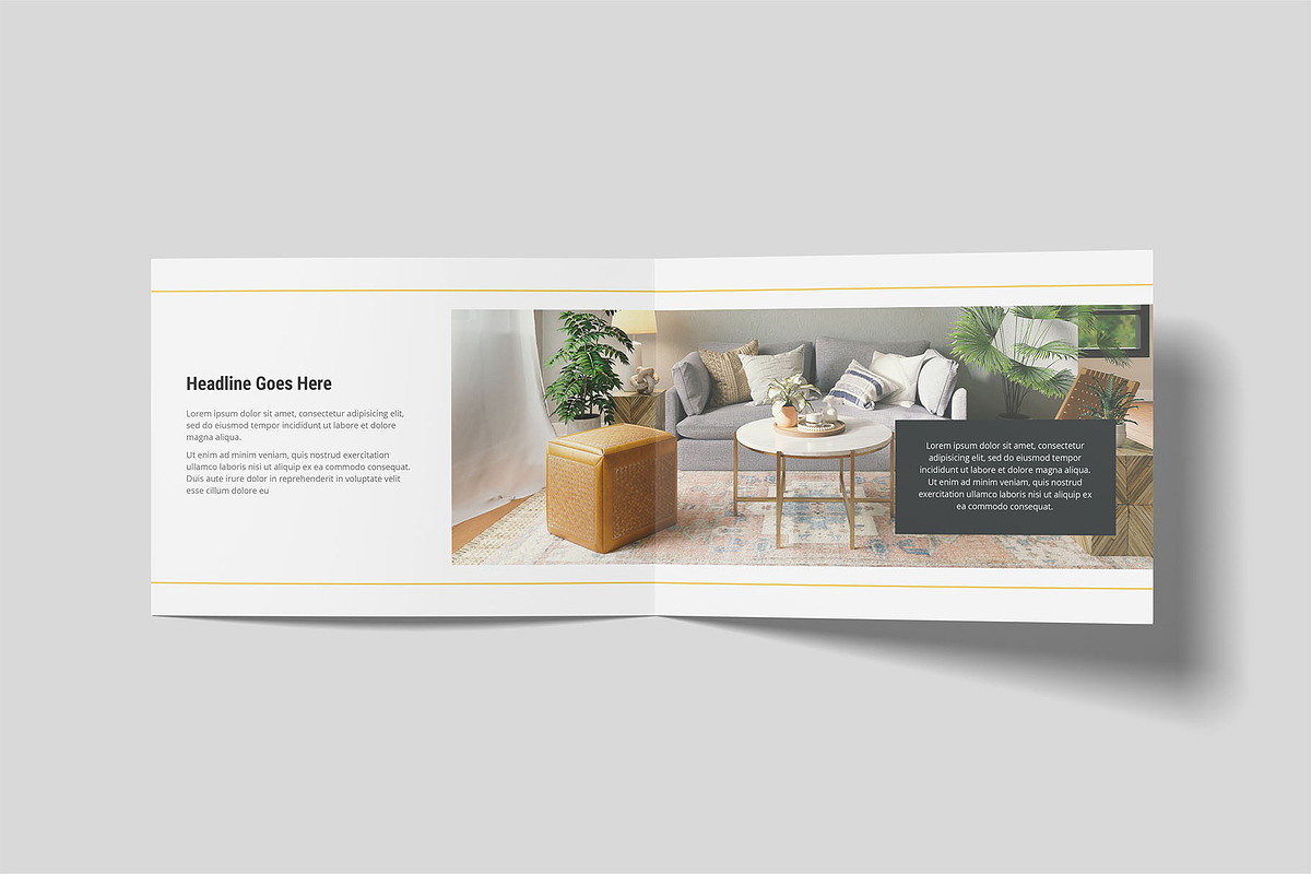 A4 Landscape Catalog Brochure Mockup, an Advertising Mockup by Compositing Studio (Photo 6 of 20)