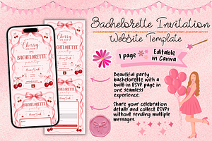 Cherry on Top Hen Party RSVP Website