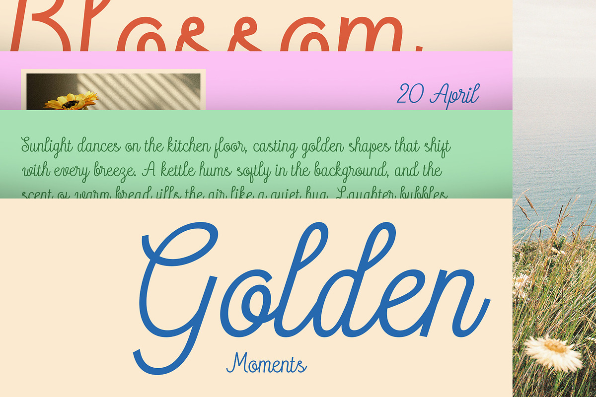 CS Blossom – Script Font, a Script Font by Craft Supply Co. (Photo 2 of 8)