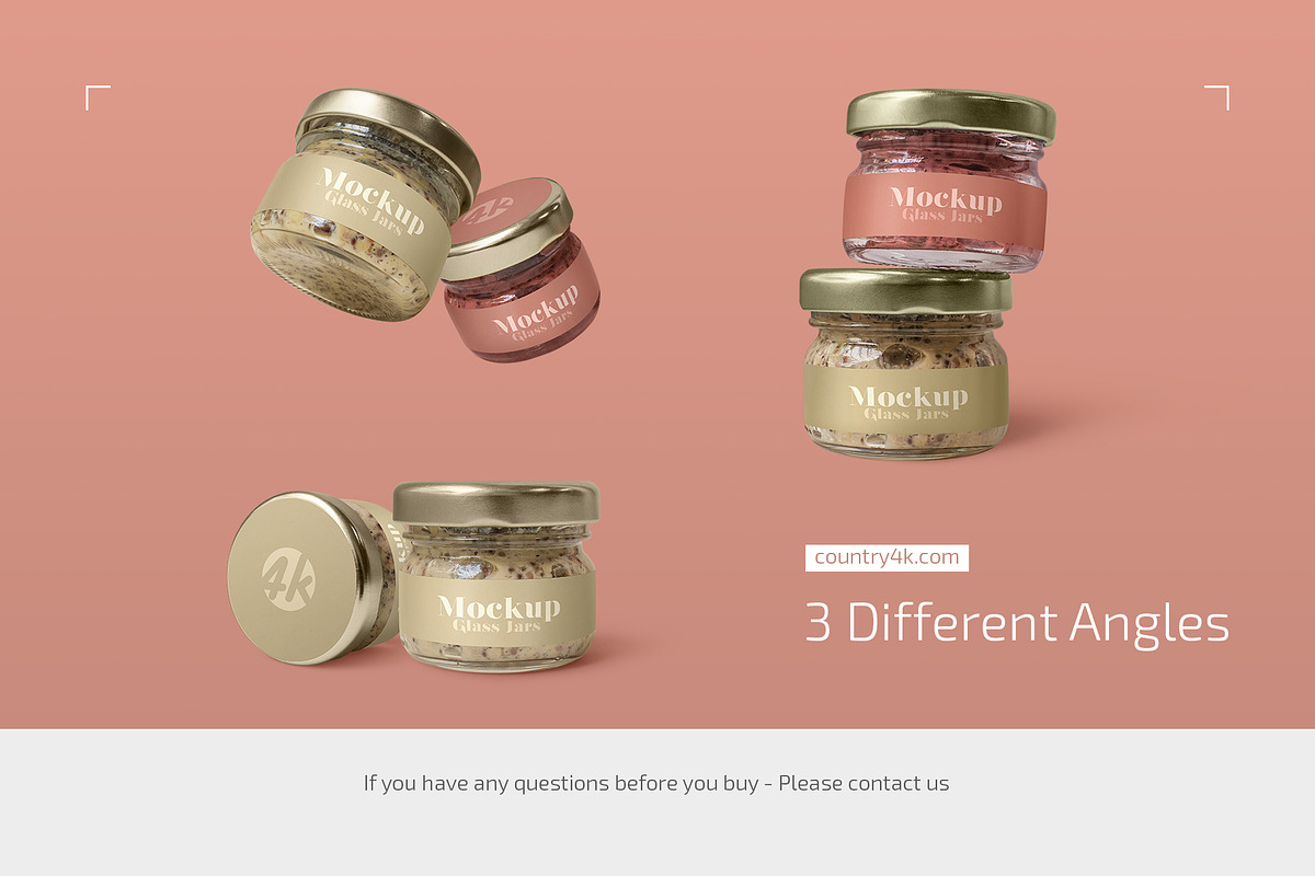 Glass Jars Mockup Set, a Cups & Container Mockup by Country4k (Photo 4 of 4)