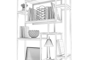 Loft Style Shelf 2605