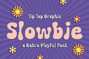 Slowbie – Retro Playful Font, a Sans Serif Font by Tiptop Graphic (Thumbnail 1 of 8)
