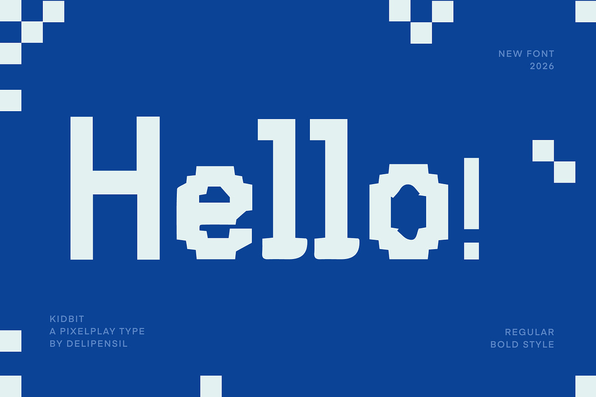 Kidbit - A pixelplay type, a Sans Serif Font by delipensil (Photo 2 of 9)
