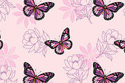 Pink Butterflies Seamless Repeat, a Pattern Graphic by Sharon Schwalbe (Thumbnail 4 of 5)