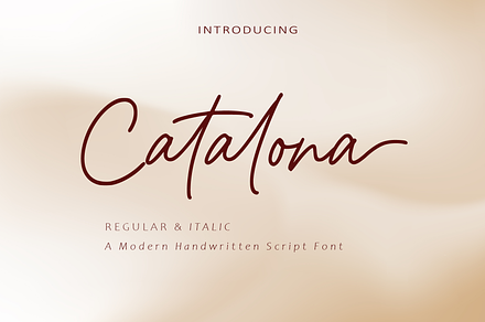 Catalona - Handwritten Script, a Script Font by Ibrahima_Studio