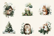 Forest Animals and Nature Clipart, an Illustration by DreamCafeArt (Thumbnail 3 of 6)