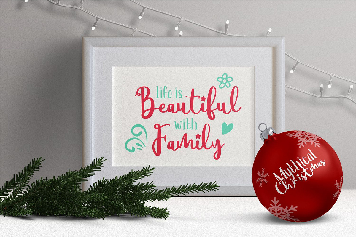 Mythical Christmas Font, a Script Font by Allouse Studio (Photo 4 of 12)