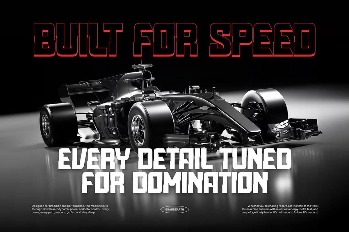 Vordex – Futuristic Display Font, a Sans Serif Font by Brand Earth (Photo 6 of 9)