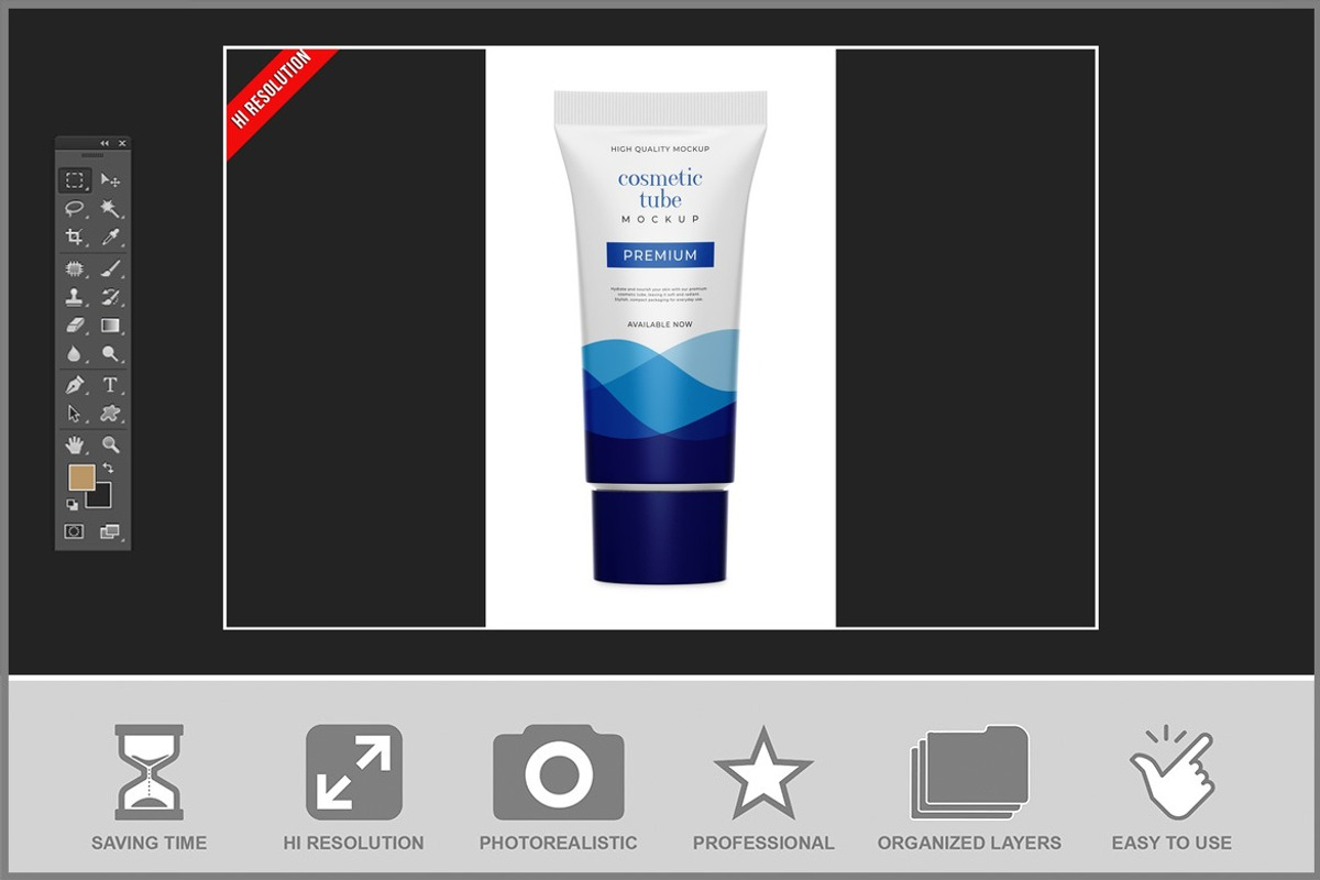 Pump Cosmetic Tube Mockup, an Advertising Mockup by Bruno's Shop (Photo 2 of 3)