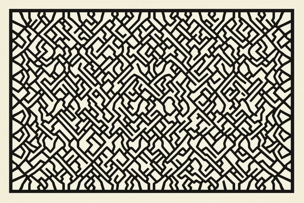 Black Laser Cut Panel Designs, an Illustration by Creativeshirt (Photo 8 of 9)