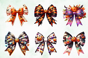 Watercolor Halloween Coquette Bows, an Illustration by Creative Art (Thumbnail 3 of 4)