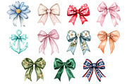 Watercolor Coquette Bow Clipart, a Seasonal Illustration by CitraGraphics (Thumbnail 3 of 4)