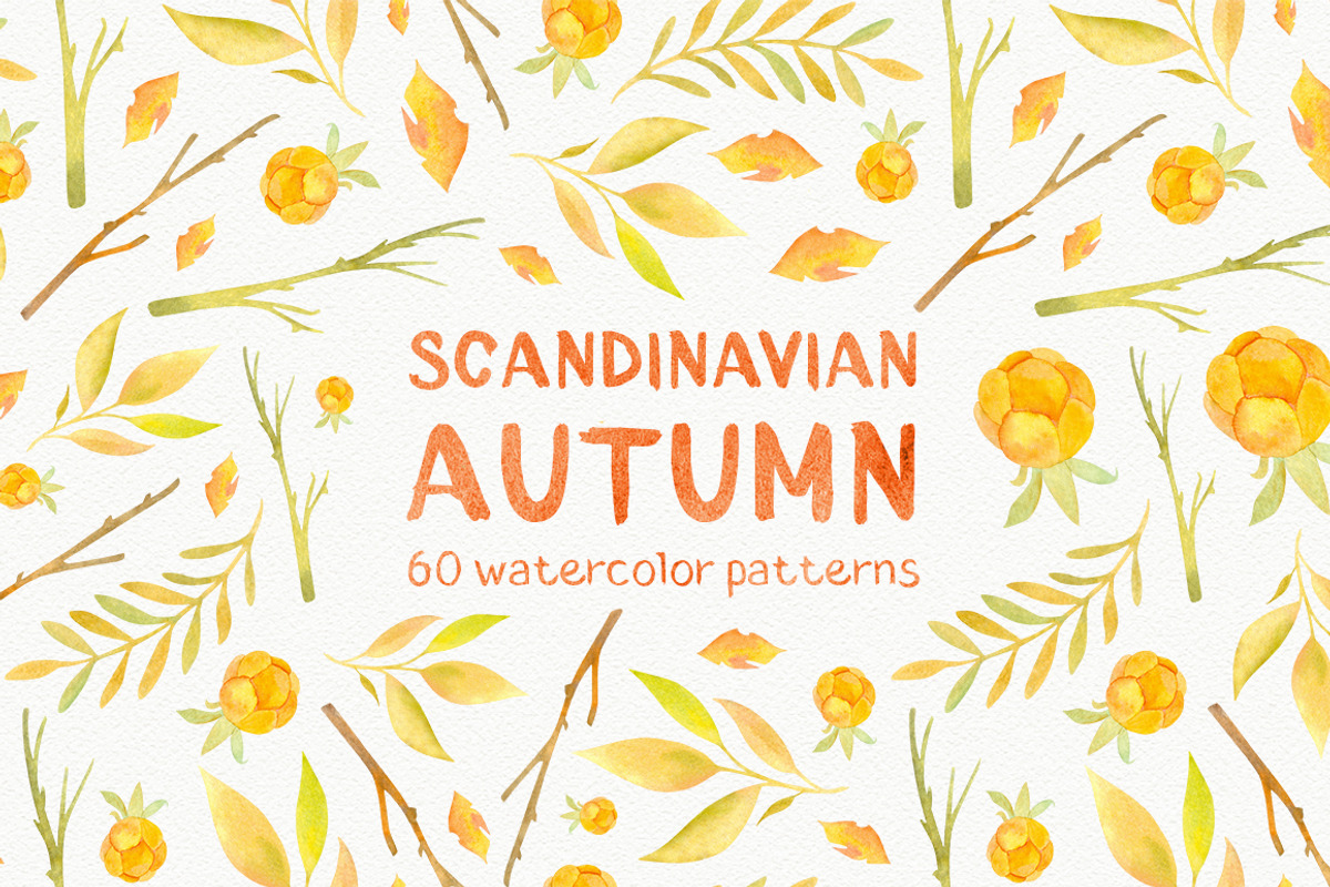 Scandinavian Fall patterns, a Pattern Graphic by Piñata (Photo 1 of 8)