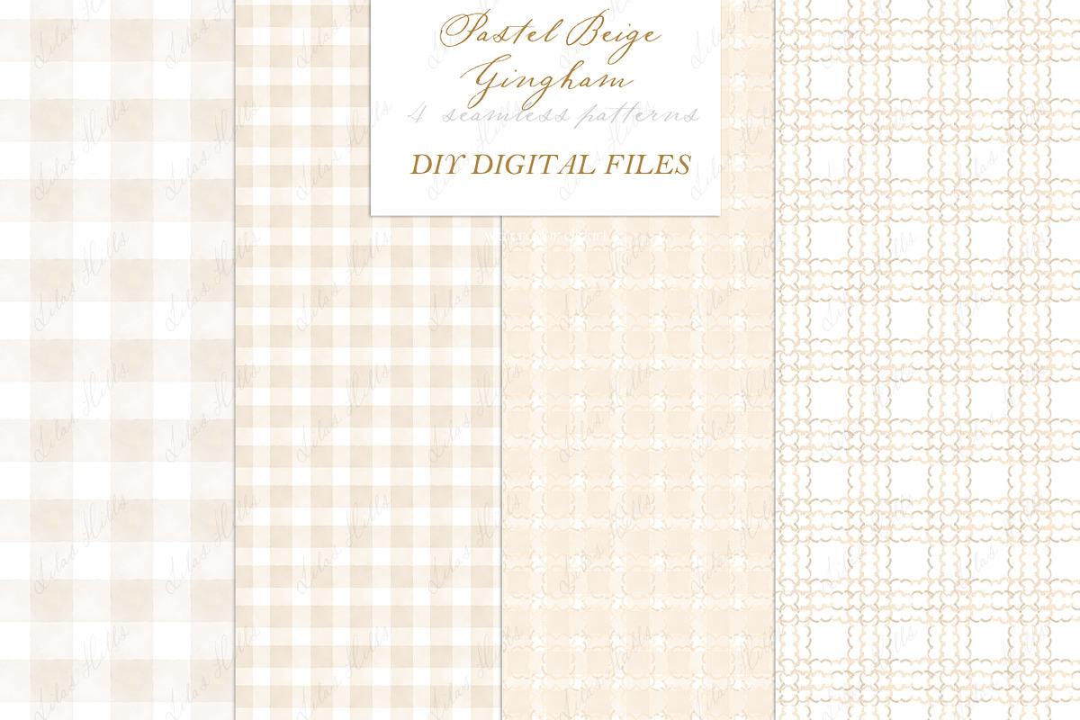 Gingham Pastel Lilac Pattern Frames, a Graphic by LABFcreations (Photo 3 of 4)