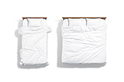 White Wooden Bed Set 3D Model, an Object 3D Model by rebrandy (Thumbnail 6 of 10)