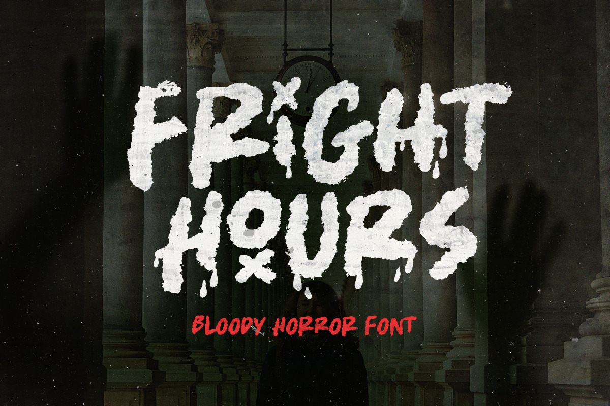 Fright Hours - Bloody Horror Font, a Font by Sarid Ezra (Photo 10 of 10)