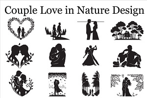 Couple Love in Nature Design, a Graphic by Designer_Momina
