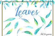 Blue plants. Watercolor set, a Decorative Illustration by SaharaArt (Thumbnail 3 of 7)