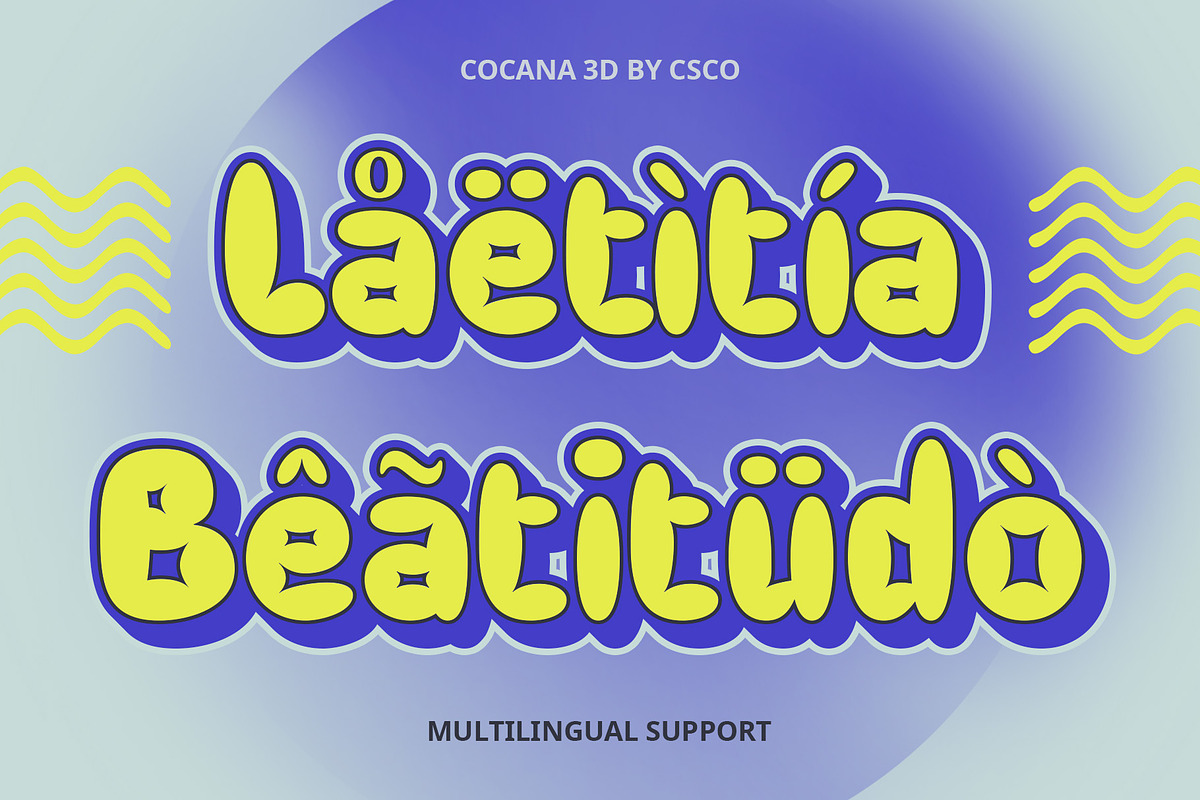 Cocana 3D, a Sans Serif Font by Craft Supply Co. (Photo 7 of 8)