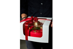 A Beautifully Wrapped Red Christmas, a Holiday Photo by IlliaBondarPhotography