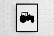 Tractors Silhouette SVG, a Transportation Illustration by newminddesign (Thumbnail 2 of 3)