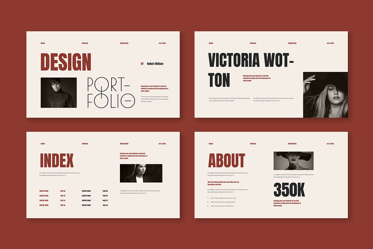 Minimal Design Portfolio Layout