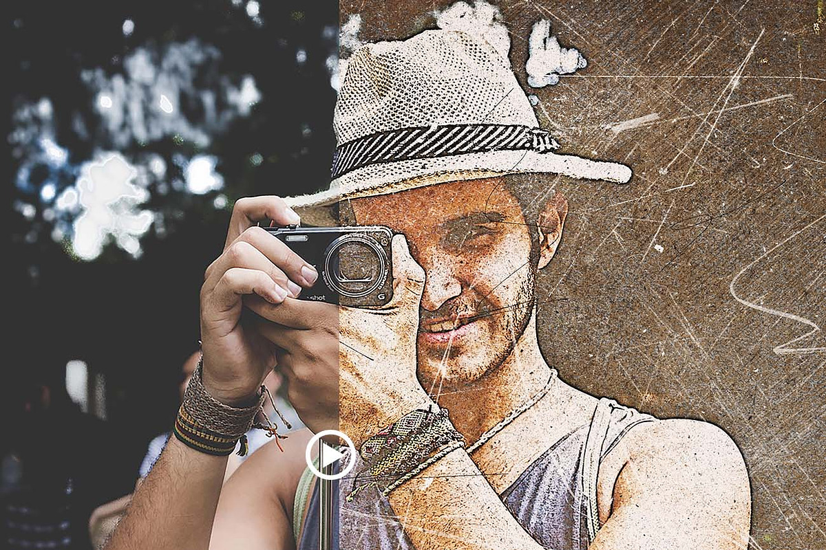Grunge Texture Effect FX Ps Action, a Brushes & More by Studio Retouch (Photo 9 of 16)