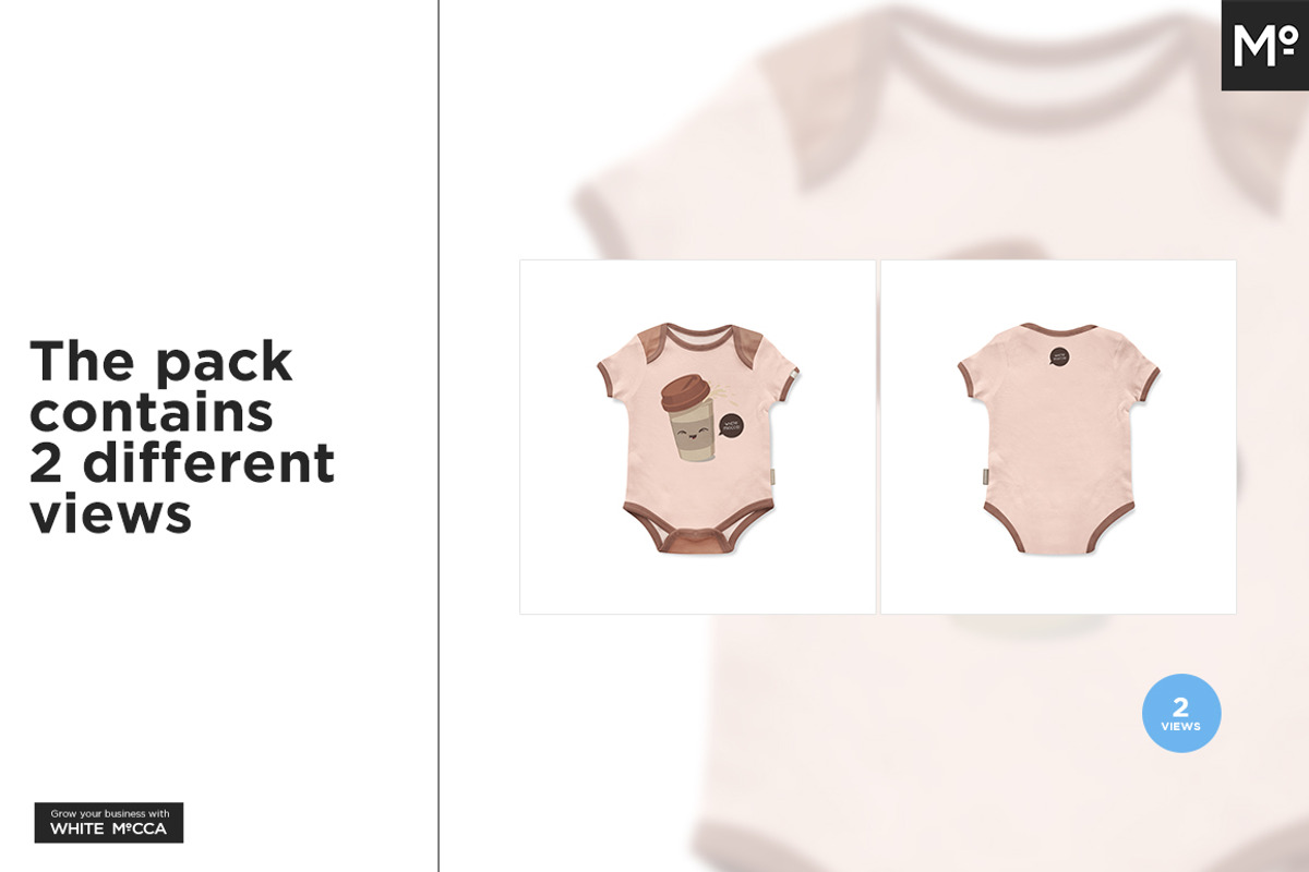 Baby Growsuit/Onesie Mock-up, a Product Mockup by Mocca Mockups Store (Photo 2 of 10)