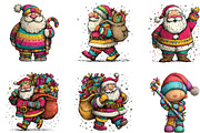 Santa Christmas Clipart, an Illustration by CraftArtStudio (Thumbnail 4 of 6)