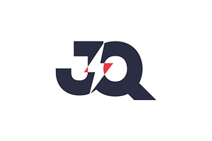 JQ or QJ logo and icon design