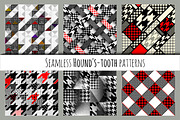 Seamless hound's-tooth patterns, a Pattern Graphic by tkdesign (Thumbnail 1 of 7)