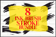 Ink Brush Stroke Bundle Set, an Illustration by Designs_River (Thumbnail 1 of 9)