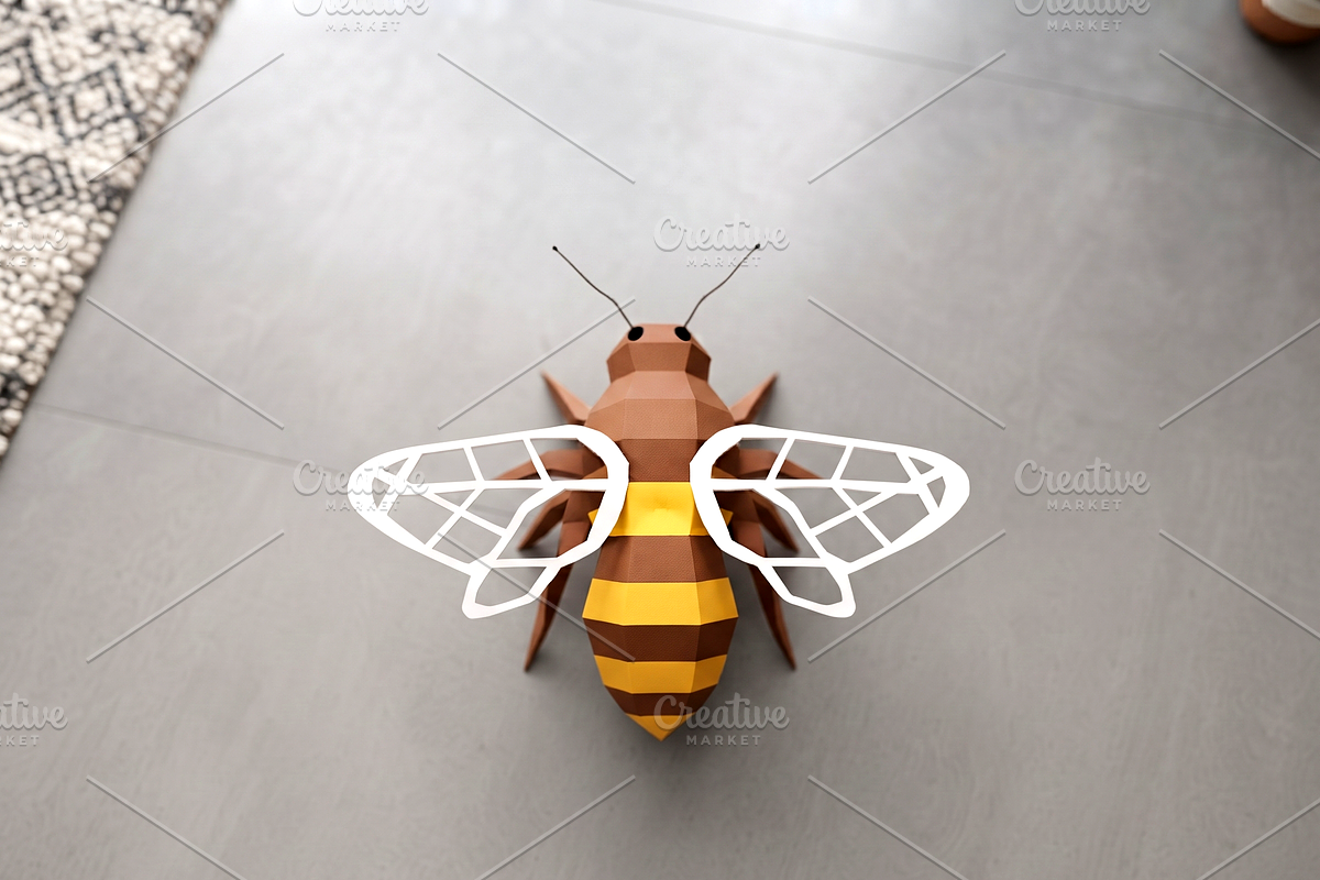 Honey bee - 3d papercraft, a Card Template by PAPER amaze (Photo 3 of 3)