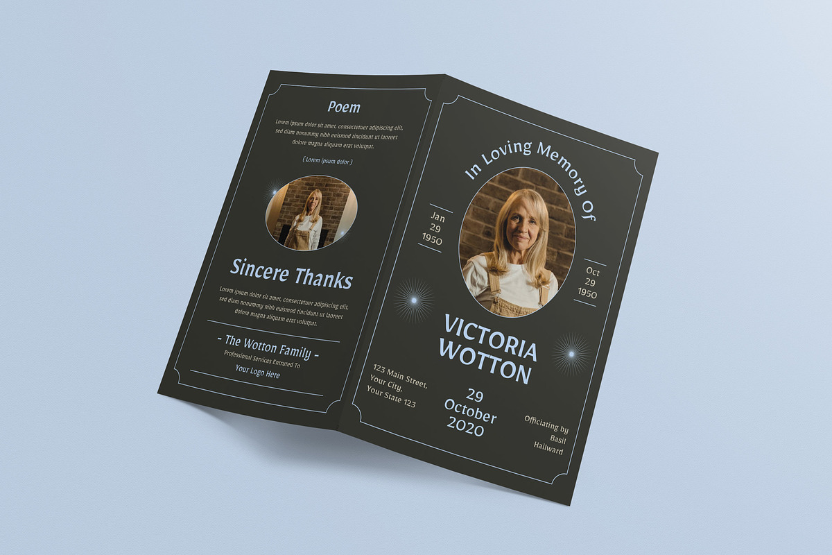Simple Funeral Program, a Brochure Template by graphicook (Photo 1 of 2)