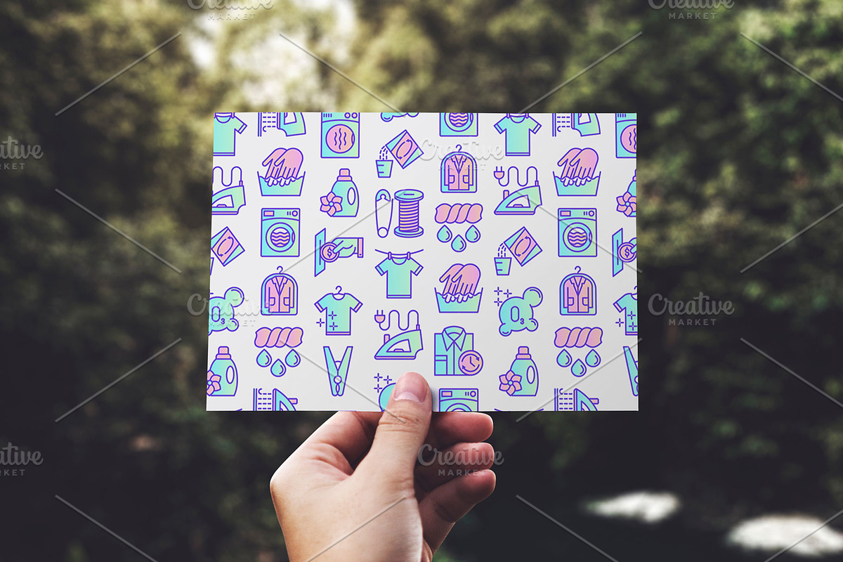 Laundry Service Patterns Collection, a Pattern Graphic by Alex Blogoodf