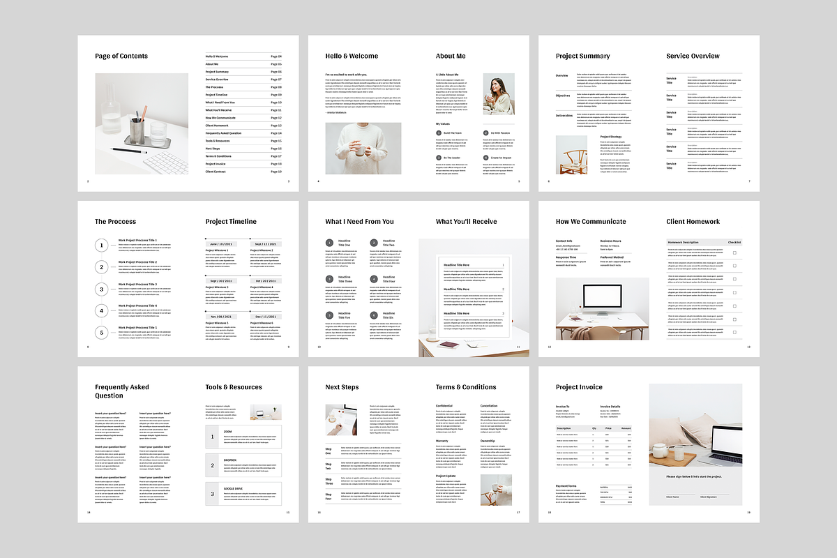Client Welcome Packet | MS Word Indd, a Stationery Template by Leaflove (Photo 2 of 10)