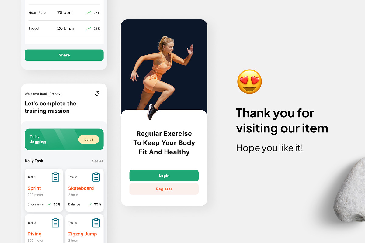 Sporty - Task Sports App, an UI Kit Template by Panen Creative (Photo 3 of 3)