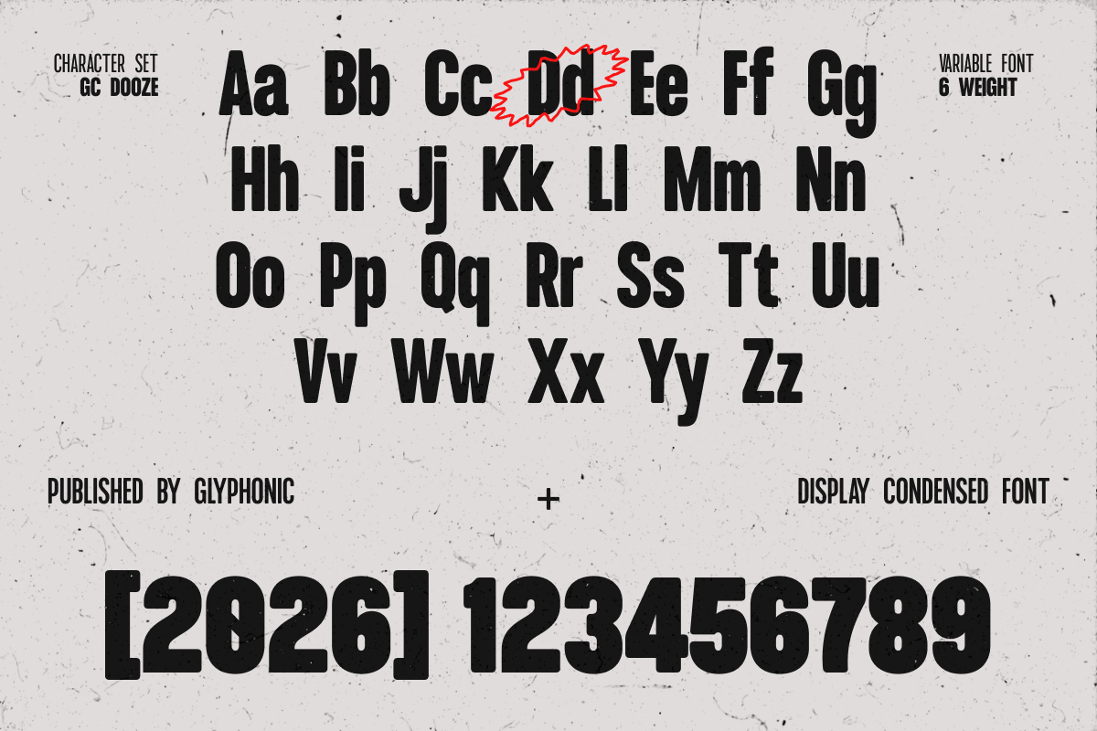 GC Dooze - Display Condensed Sans, a Sans Serif Font by Glyphonic (Photo 2 of 15)