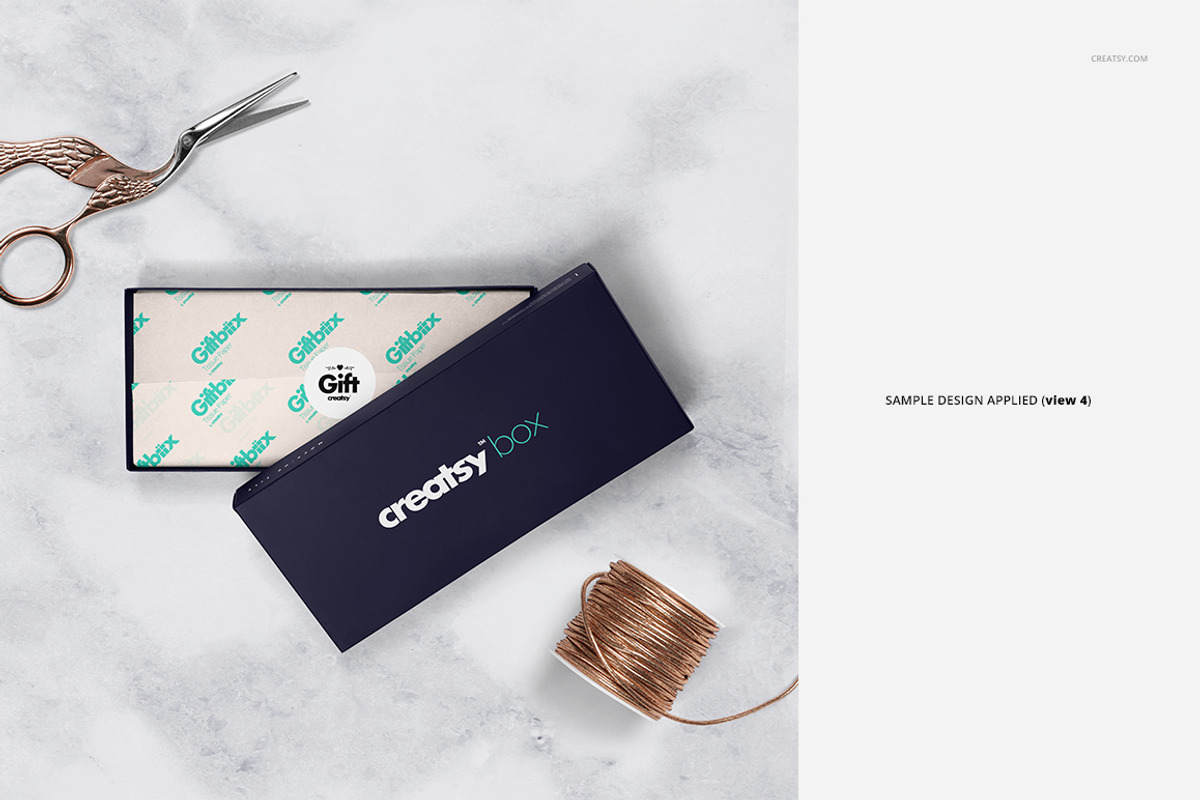 GiftBox Wrapping Tissue Paper Mockup, a Pens & Pencil Mockup by creatsy5 (Photo 9 of 18)