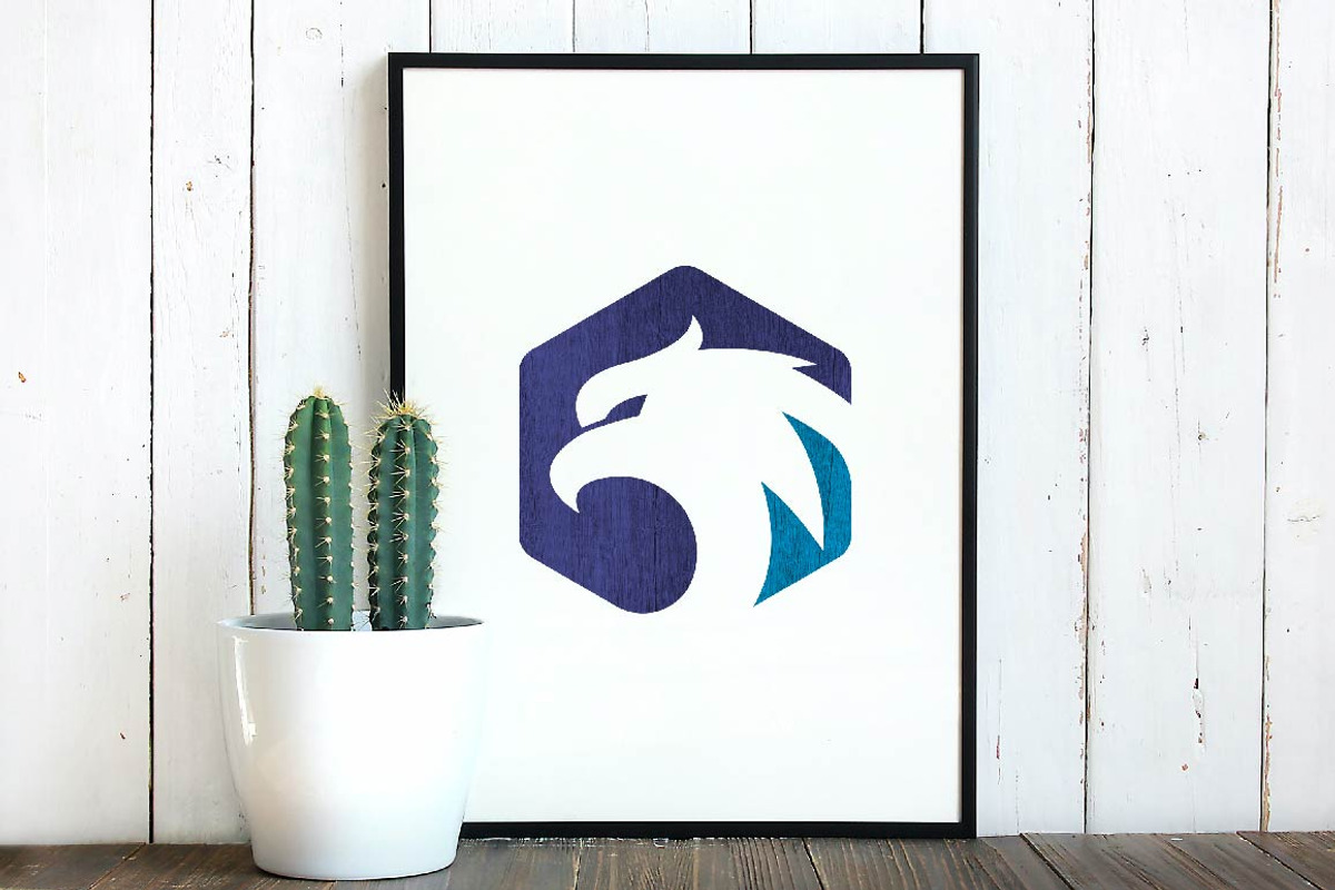 Hexagon Eagle Hawk Falcon Bird Logo, a Branding & Logo Template by jongcreative (Photo 4 of 4)