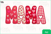 Retro Patchwork MAMA PNG, a Seasonal Illustration by Ink Gallery (Thumbnail 1 of 7)