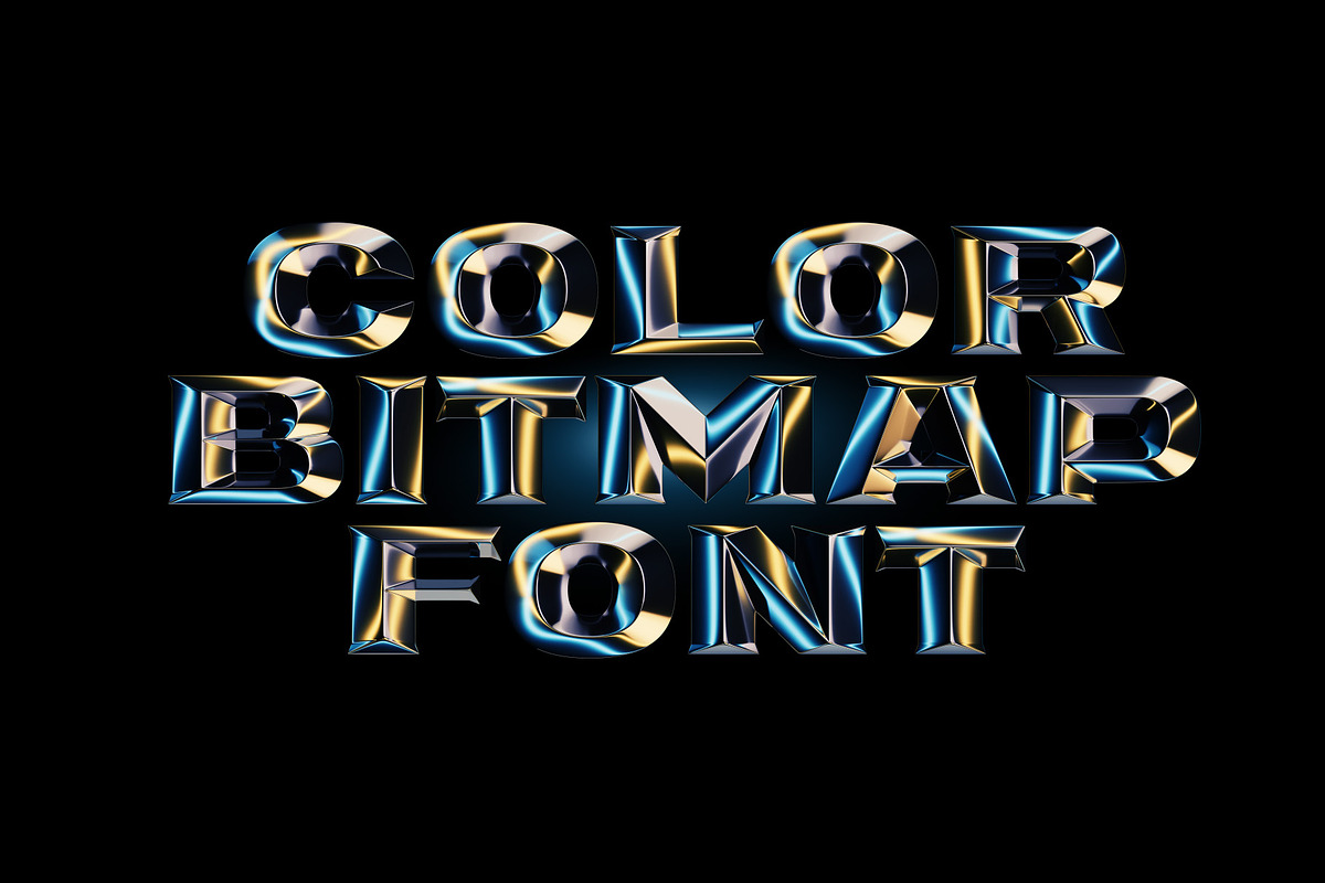 Chrome Lights - Bitmap Color Font, a Serif Font by Gleb Guralnyk (Photo 3 of 5)